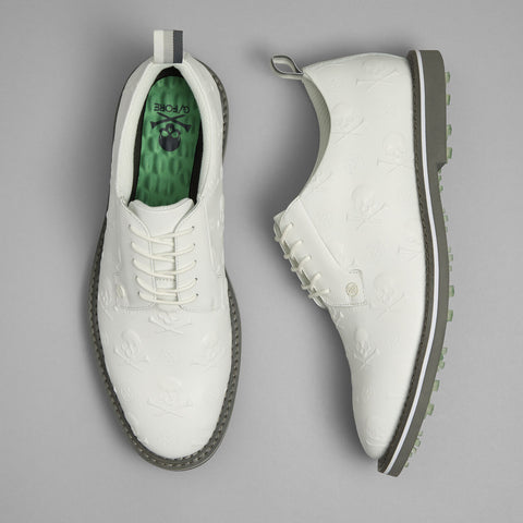 CLASSIC EMBOSSED SKULL & TEE’S SMOOTH CALF GALLIVANTER SNOW/CHARCOAL