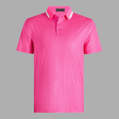 CIRCLE G'S TECH JERSEY POLO KNOCKOUT PINK