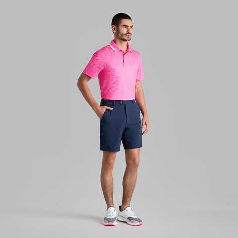 CIRCLE G'S TECH JERSEY POLO KNOCKOUT PINK