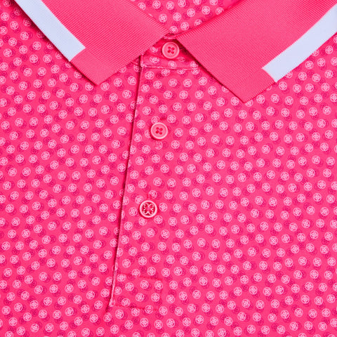 CIRCLE G'S TECH JERSEY POLO KNOCKOUT PINK