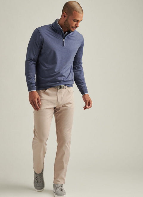 PERTH MÉLANGE PERFORMANCE QUARTER-ZIP NAVY