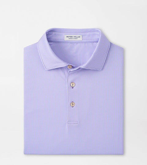 GINGHAM PERFORMANCE JERSEY POLO ULTRA VIOLET