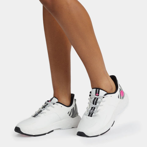 Chaussure MG4+ FEMME – Perforée avec accents zébrés – Neige