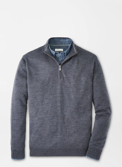Sweater Autumn Crest V-Neck Quarter zip - gris