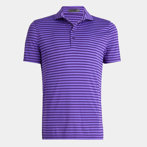 Polo Perforated Stripe - Violet